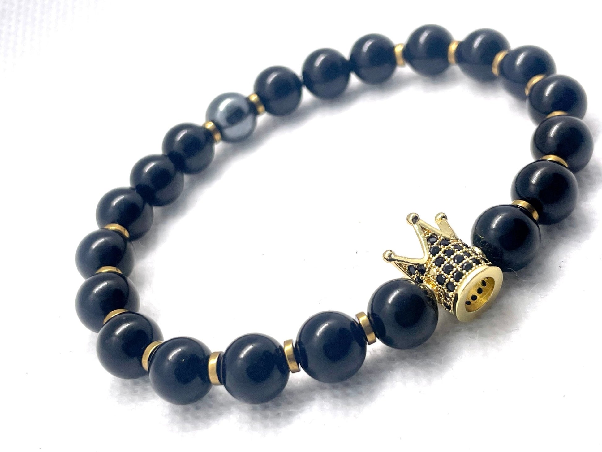 Black Majesty: Onyx Brilliance Bracelet" - Organicmansion.com